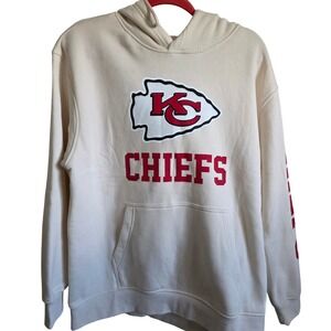 Ultra Game NFL L Womens Kansas City Chiefs Cream Hoodie Long Sleeve NFL NWT